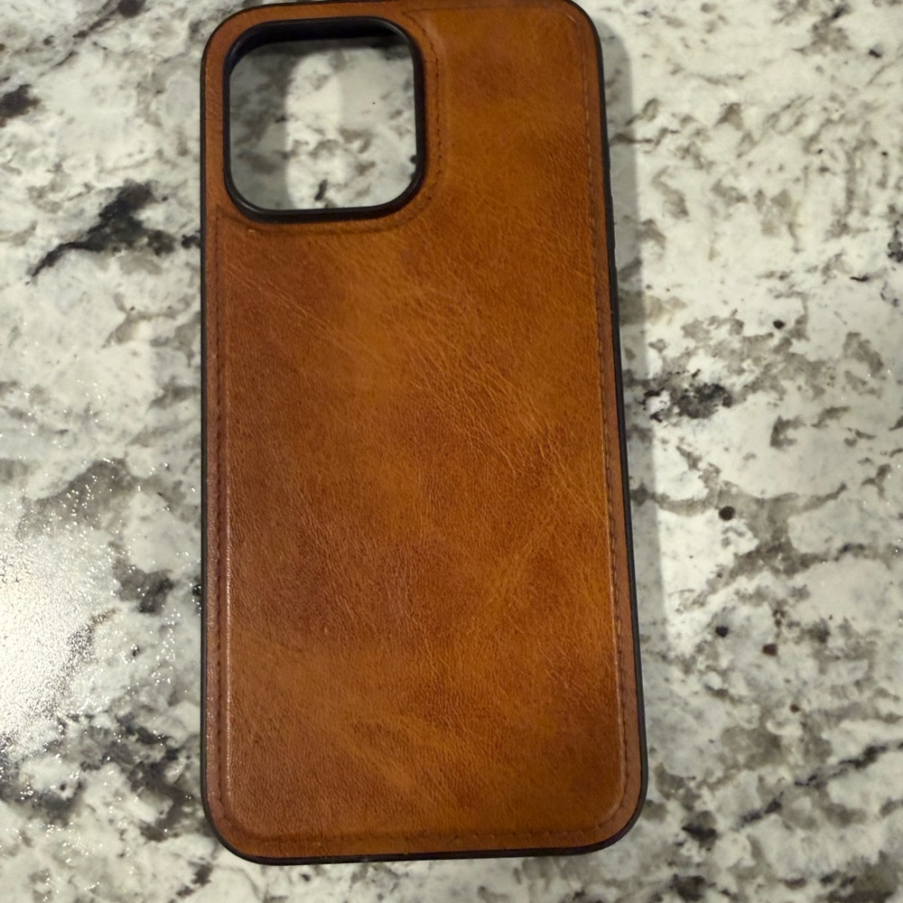 Premium Tan Leather Phone Case